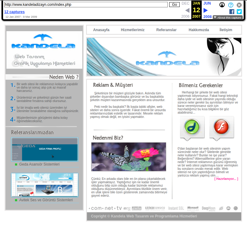 2007 - İlk web sitemiz